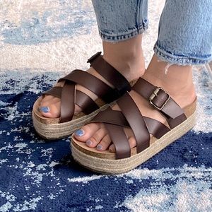 Blowfish “Tart” Platform Cork Espadrilles with Footbed